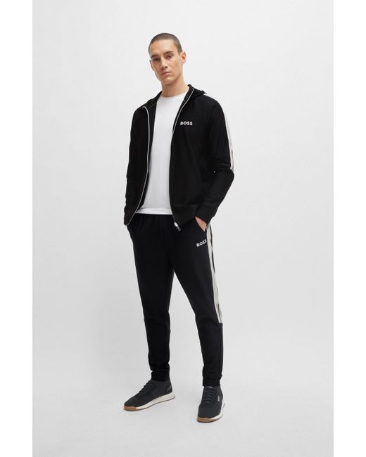 Boss Black X Matteo Berrettini Tracksuit Bottoms With Contrast Tape And Branding for men