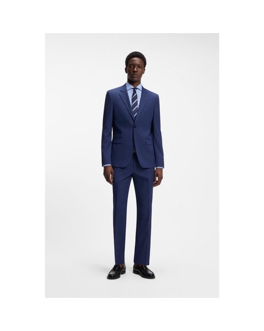 HUGO Blue Two-Piece Extra-Slim-Fit Suit for men