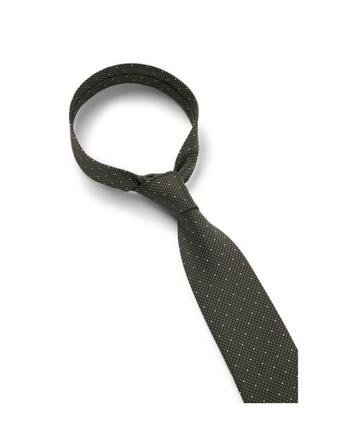 Boss Green Silk-Blend Tie With Micro Pattern for men