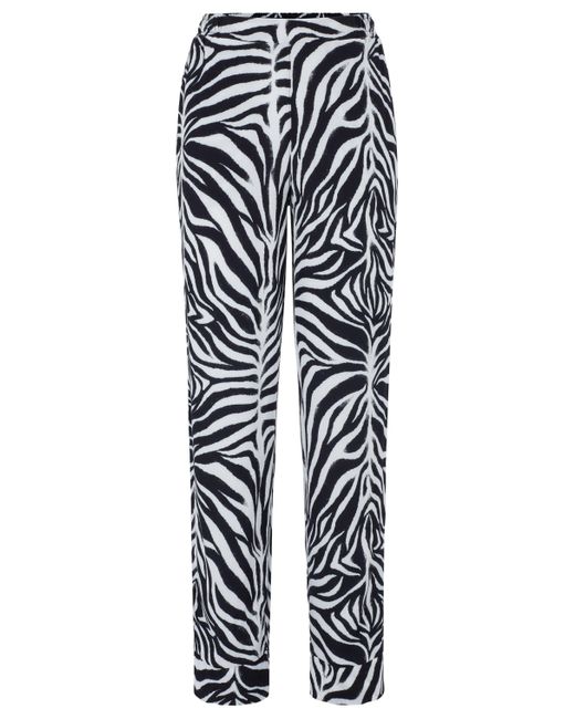 BOSS by HUGO BOSS Straight-leg Pyjama Bottoms In Zebra-print Gabardine ...