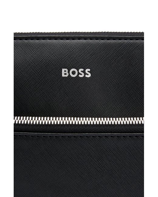 Boss Black Envelope Bag With Signature Stripe And Logo Detail for men