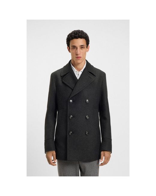 Boss Black Slim-Fit Double-Breasted Short Coat for men
