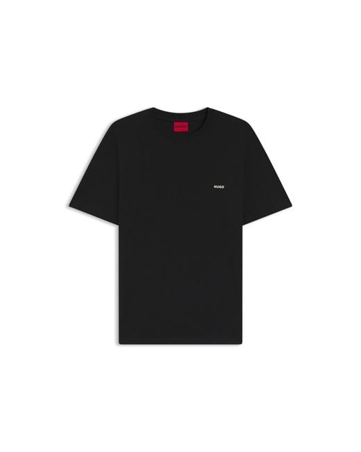 HUGO Red Cotton-Jersey T-Shirt With Rear Graphic for men