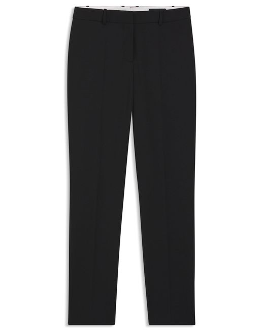 Pantalon Regular à la coupe fuselée en laine vierge italienne Boss en coloris Black