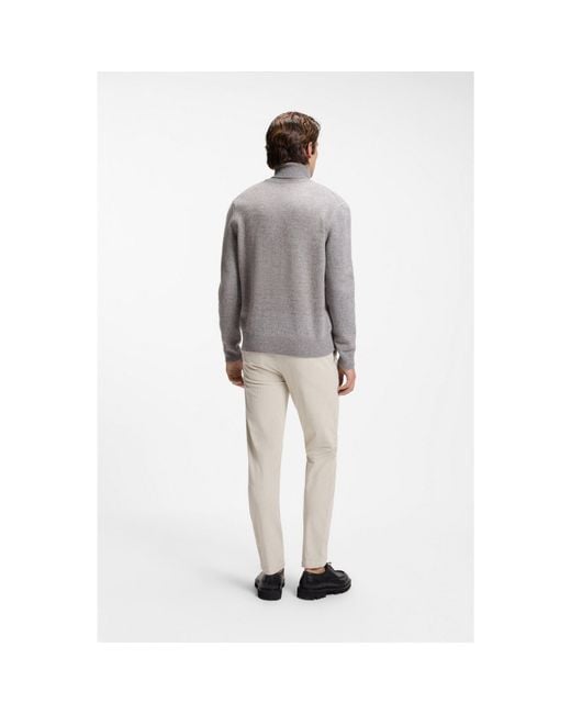 Boss Gray Rollneck Sweater for men