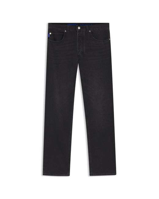 HUGO Gray Regular-Fit Jeans for men
