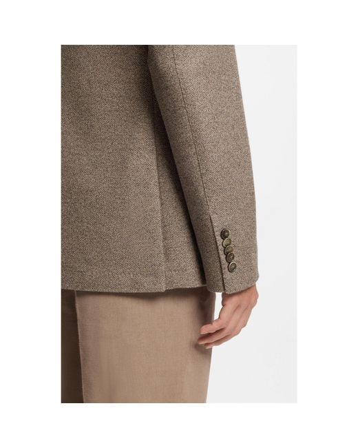 Boss Brown Slim-Fit Blazer for men