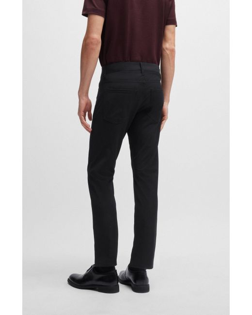 Boss Slim-Fit Jeans aus gewebtem Stretch-Material in Black für Herren