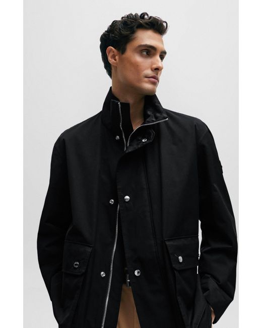 Boss Black Regular-fit Jacket With High Collar for men