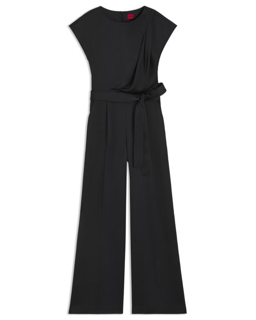 HUGO Black Overall Aus Softem Satin Mit Gürtel