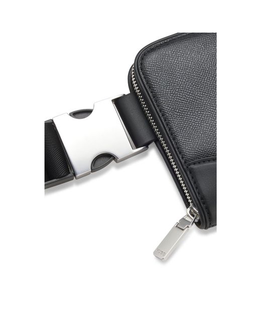 HUGO Black Crossbody Bag With Brushed Hardware for men