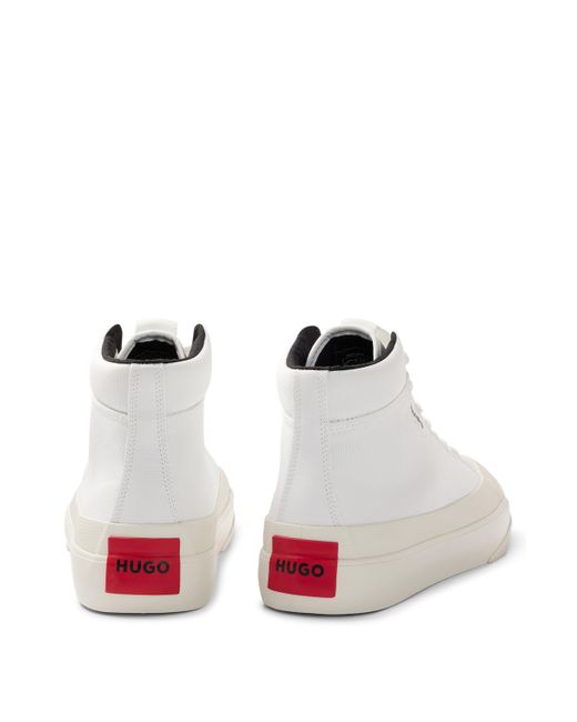 BOSS by HUGO BOSS Hightop Rubberbumper Trainers With Red Logo Label