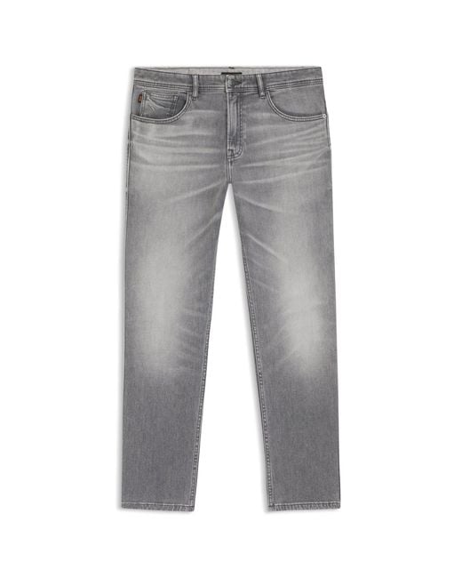 Boss Gray Maine Regular-Fit Jeans for men