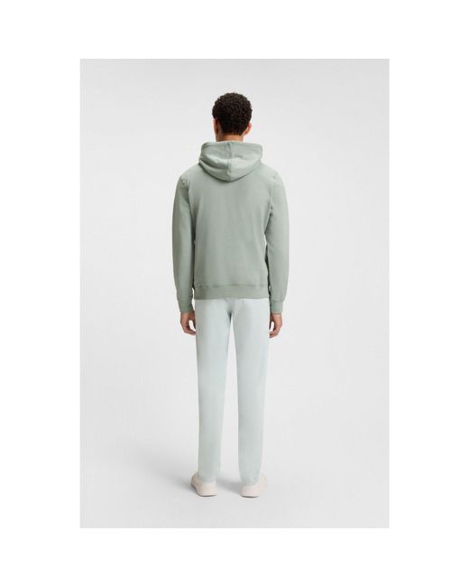 Boss Green Cotton-Terry Hoodie With Logo Patch for men