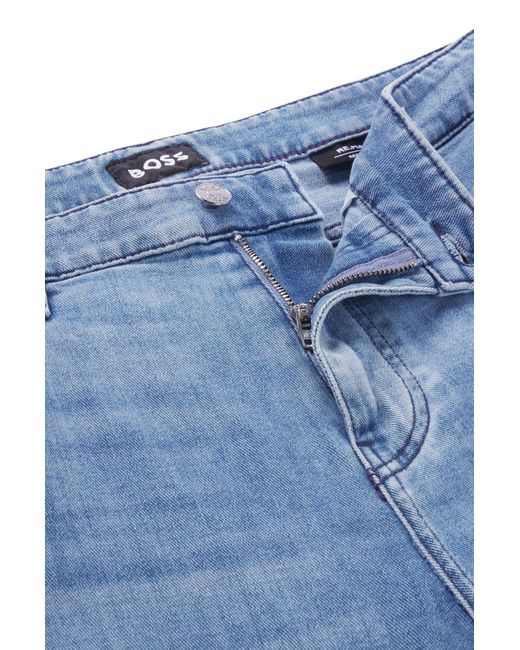 Boss Regular-Fit Maine-Jeans Van Superzacht Blauw Denim in het Blue voor heren