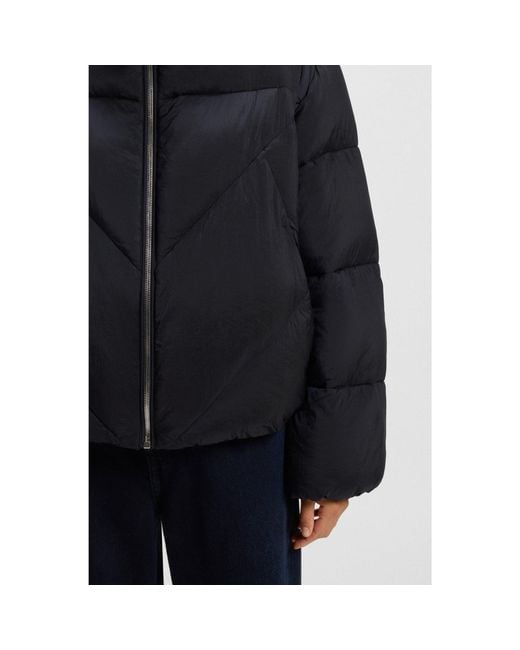 Boss Blue Zipped Puffer Jacket