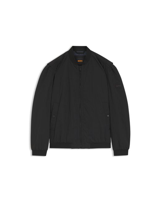 Boss Black Water-Repellent Bomber Jacket for men