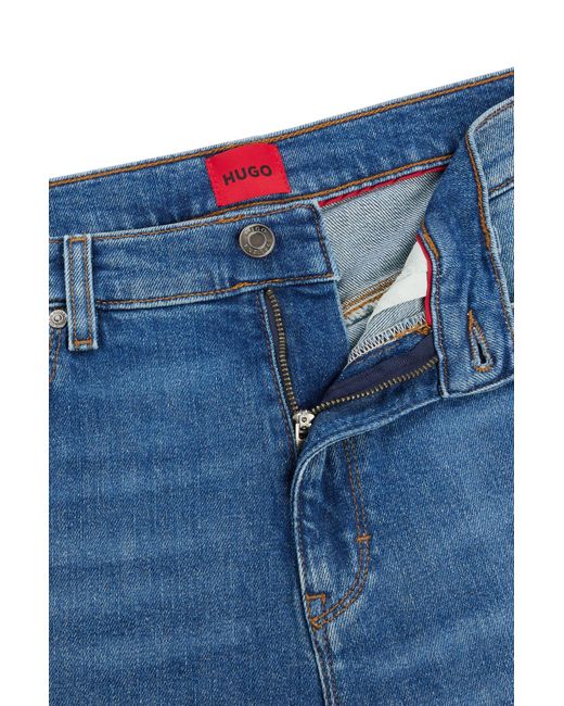 HUGO Slim-fit Jeans In Blue Stretch Denim for men