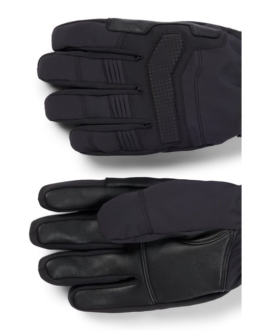 Boss Black X Perfect Moment Mixed-material Ski Gloves With Leather for men