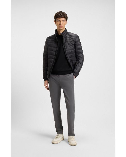 Boss Sweatshirt Van Katoenen Badstof Met Logopatch in het Black voor heren