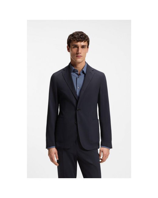Boss Blue Packable Slim-Fit Blazer for men