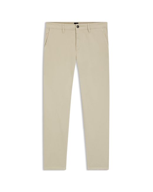 Boss Natural Tapered-Fit Trousers for men