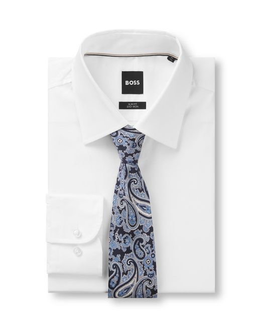 Cravatta di Boss in White da Uomo