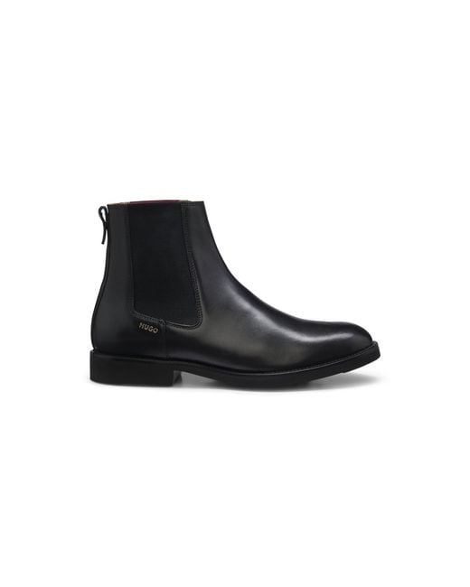 HUGO Black Versatile Chelsea Boots for men