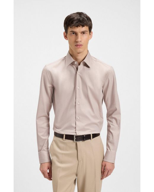 Boss Natural Beige Men's Shirts Size 15 for men
