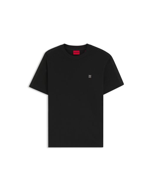 HUGO Black Relaxed-Fit T-Shirt for men