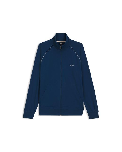 Boss Blue Zip-Up Jacket for men