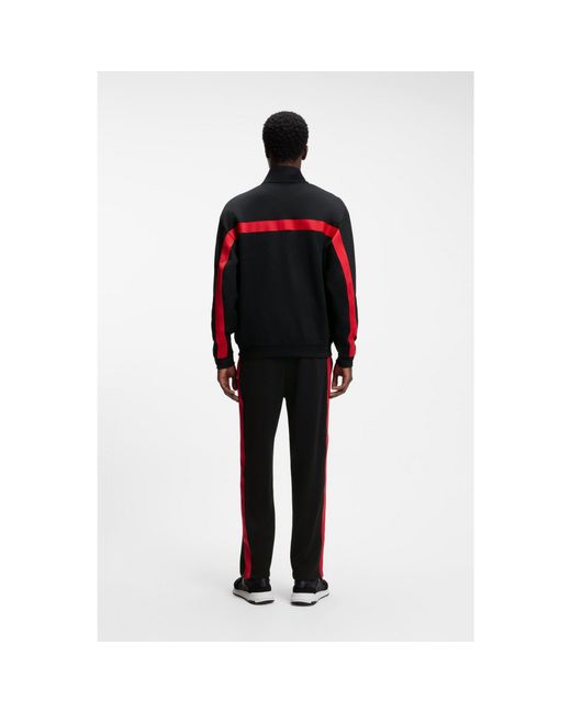 HUGO Black Zip-Up Sweatshirt for men