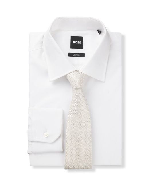 Cravatta di Boss in White da Uomo