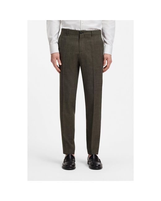 Boss Gray Slim-Fit Trousers for men
