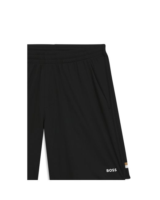 Boss Black Active Stretch-Fabric Shorts With Mesh Pocket Bags for men