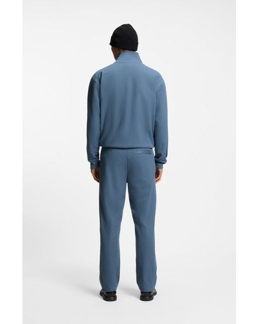 HUGO Trainingsbroek Van Een Katoenmix Met Streep in het Blue voor heren