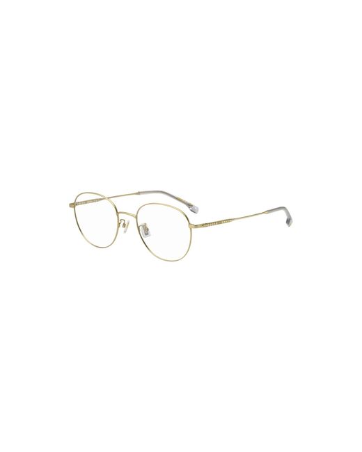 Boss Metallic Tone Optical Frames With Tubular Temples for men