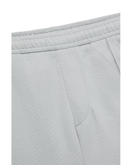 Boss Gray Relaxed-fit Tracksuit Bottoms In Cotton-blend Jacquard for men
