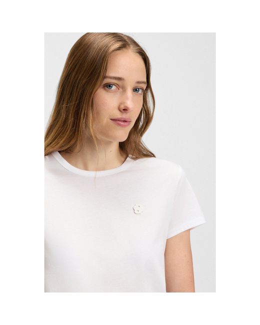 BOSS Slim-Fit Mercerised-Cotton T-Shirt With Double B Monogram in