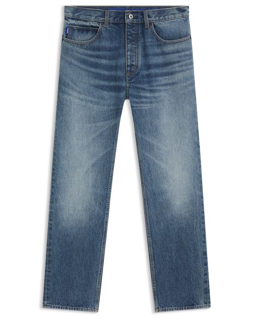 Jean Regular En Denim Rigide HUGO pour homme en coloris Blue