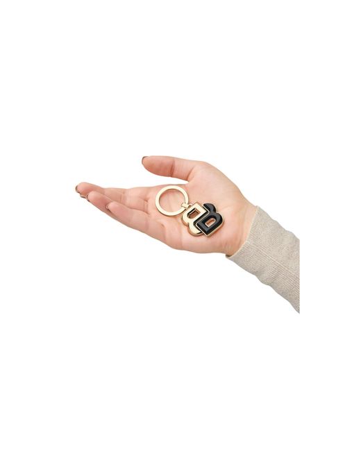 Boss Metallic Key Ring With And-Tone Double B Monogram