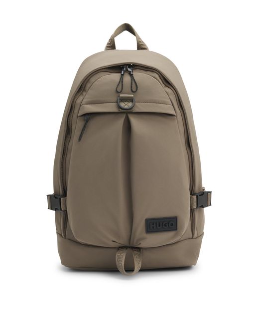 HUGO Rucksack Mit 3D-Logo-Aufnäher Aus Gummi in Brown für Herren