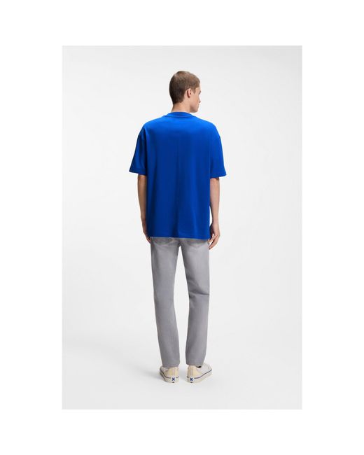 HUGO Blue Logo-Flag T-Shirt for men