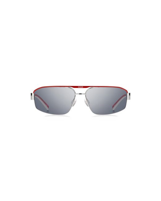 HUGO White Eyewear Wrap-Style Sunglasses for men