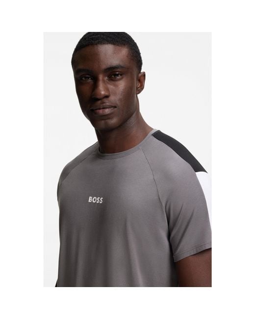 Boss Brown Cotton-Blend Pyjamas With Contrast Inserts for men