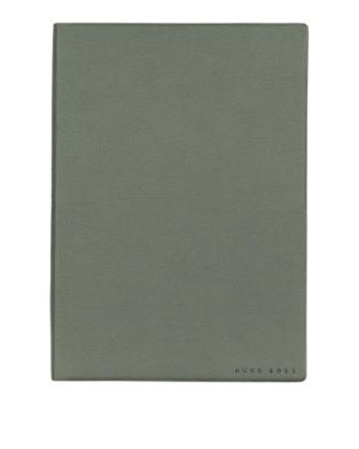 Carnet A5 En Similicuir Grainé Boss en coloris Green
