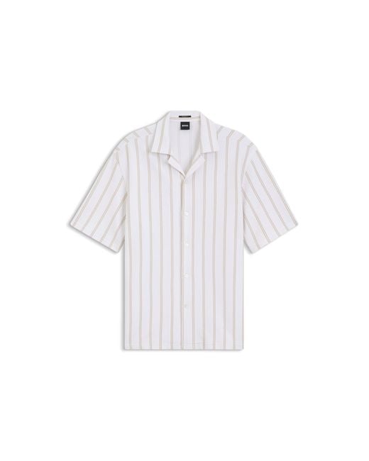 Boss White Relaxed-Fit Shirt for men