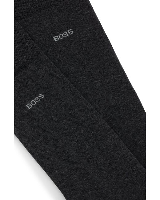 BOSS by HUGO BOSS Two-pack Of Socks In An Egyptian-cotton Blend in Black  for Men | Lyst