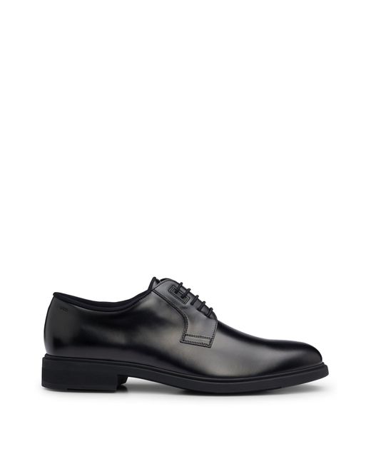 Boss Black Italian-made Derby Shoes In Leather With Piping Details for men