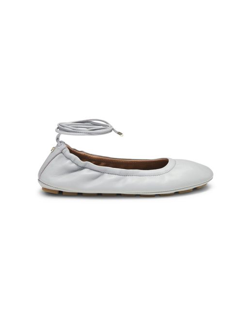 Boss Ballerina's Van Nappaleer Met Double B-Monogram in het White